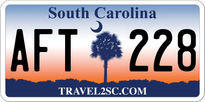SC license plate AFT228