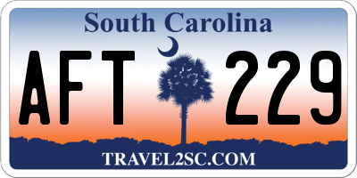 SC license plate AFT229