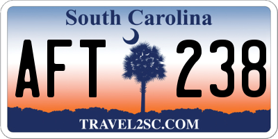 SC license plate AFT238