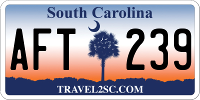 SC license plate AFT239