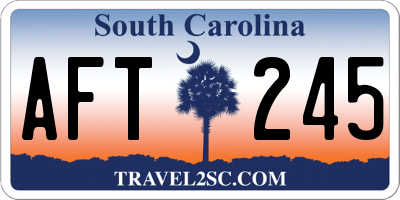SC license plate AFT245