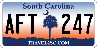 SC license plate AFT247