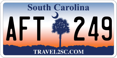 SC license plate AFT249
