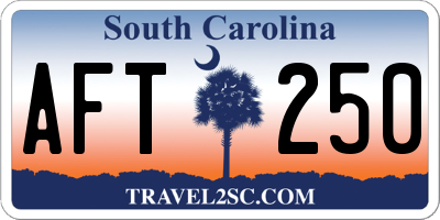 SC license plate AFT250