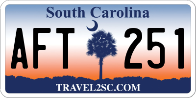 SC license plate AFT251