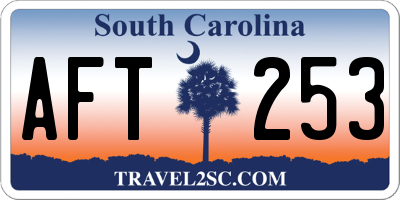SC license plate AFT253