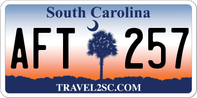 SC license plate AFT257