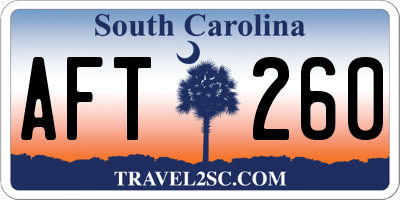 SC license plate AFT260