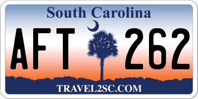 SC license plate AFT262
