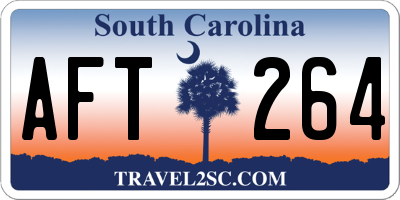 SC license plate AFT264