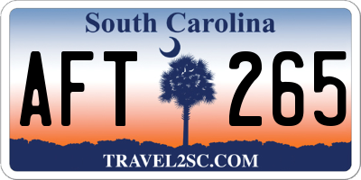 SC license plate AFT265