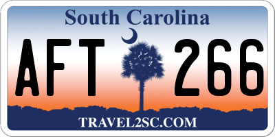 SC license plate AFT266