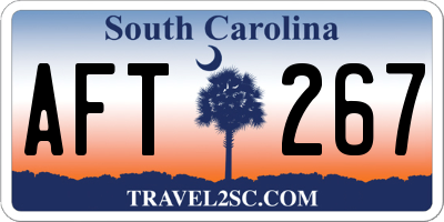 SC license plate AFT267