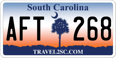 SC license plate AFT268