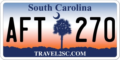SC license plate AFT270