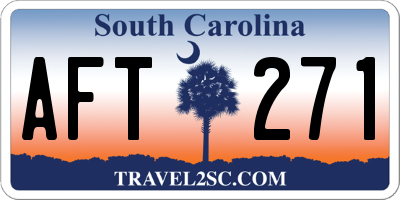 SC license plate AFT271