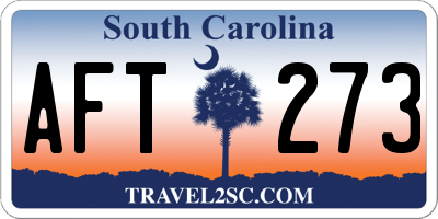SC license plate AFT273