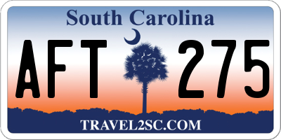 SC license plate AFT275