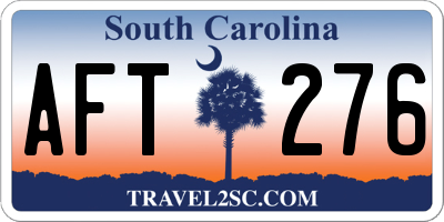 SC license plate AFT276