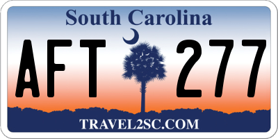 SC license plate AFT277