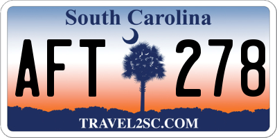 SC license plate AFT278