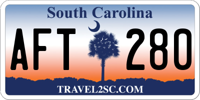 SC license plate AFT280