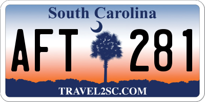SC license plate AFT281