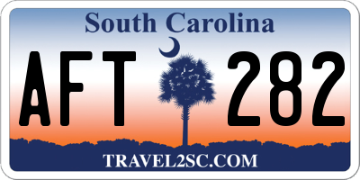 SC license plate AFT282