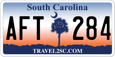 SC license plate AFT284