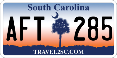 SC license plate AFT285
