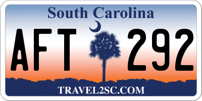 SC license plate AFT292
