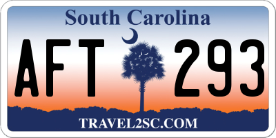 SC license plate AFT293