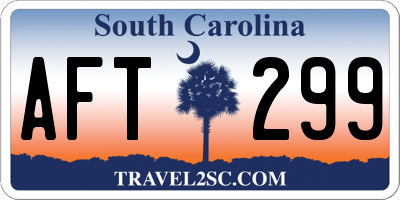SC license plate AFT299