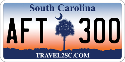 SC license plate AFT300