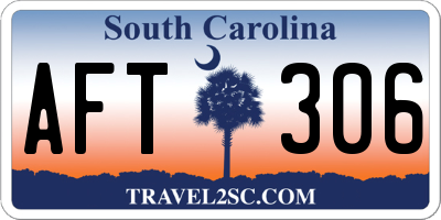 SC license plate AFT306