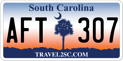 SC license plate AFT307