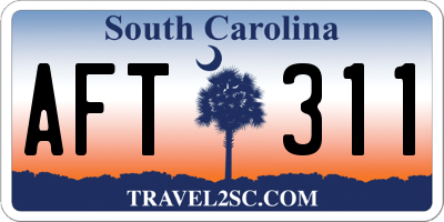SC license plate AFT311