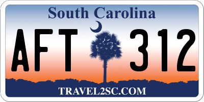 SC license plate AFT312