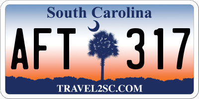 SC license plate AFT317