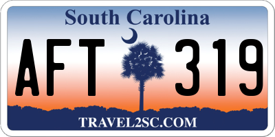 SC license plate AFT319