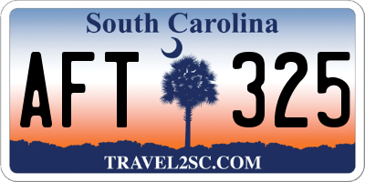SC license plate AFT325
