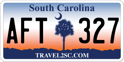 SC license plate AFT327