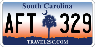 SC license plate AFT329