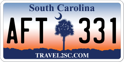 SC license plate AFT331