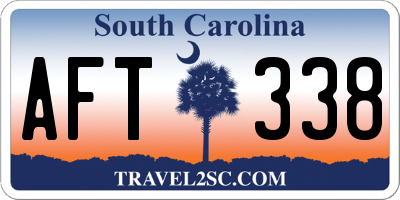 SC license plate AFT338