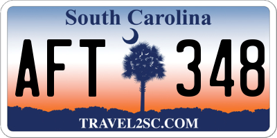 SC license plate AFT348