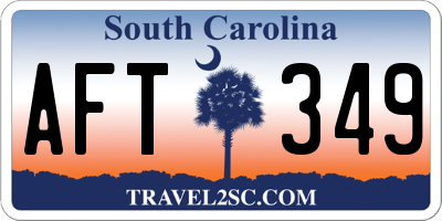 SC license plate AFT349