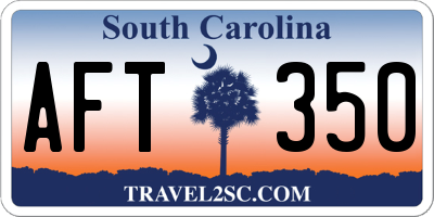 SC license plate AFT350