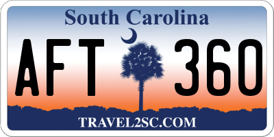 SC license plate AFT360