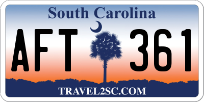 SC license plate AFT361